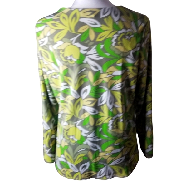 🦋Sigrid Olsen Layered Leaf Print Top - Picture 3 of 7